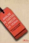 Análise de custos e preços de venda